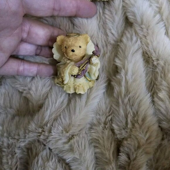 Vintage 1994 Quilted Tea Pot Set Miniature Angel Teddy Bears – “Tea Set Style” - Picture 4 of 10